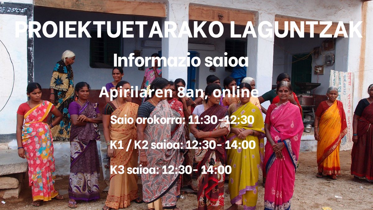 📢Aurki, proiektuetarako laguntzen deialdia egingo dugu. Garapenerako lankidetza K1, Garapen produktibo, prestakuntzako eta laguntza teknologikoa K2 eta gizarte-eraldaketarako hezkuntza K3 🗓️Online saioa apirilaren 8an, 11:30ean Izen-emateak👉🏿elankidetza.euskadi.eus/proiektuetarak…