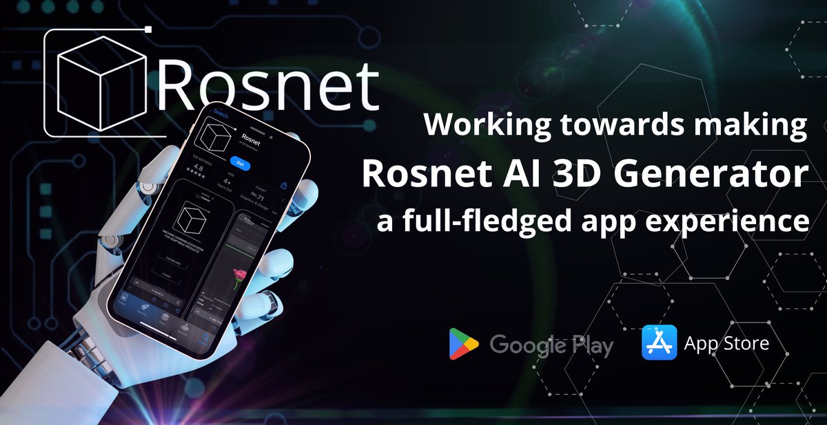 We are working to transform Rosnet 3D Modeling Generator into a comprehensive mobile app📱 Our team is enhancing functionalities to enable the creation and editing of 3D models directly from your phones🛠️ Stay tuned for the app, which will be soon available on the @AppStore