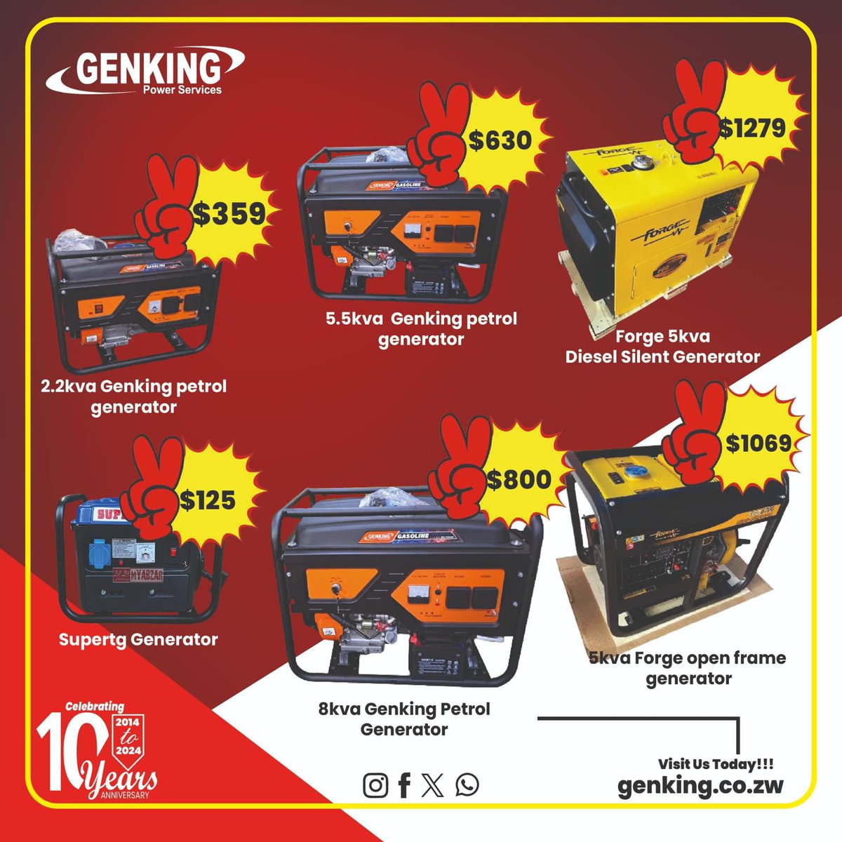 Looking for a reliable generator to power up your home or business? Look no further than GENKING! Get your dependable generator from GENKING today and never worry about power outages again. Our generators come with a one-year warranty, ensuring peace of mind and satisfaction…