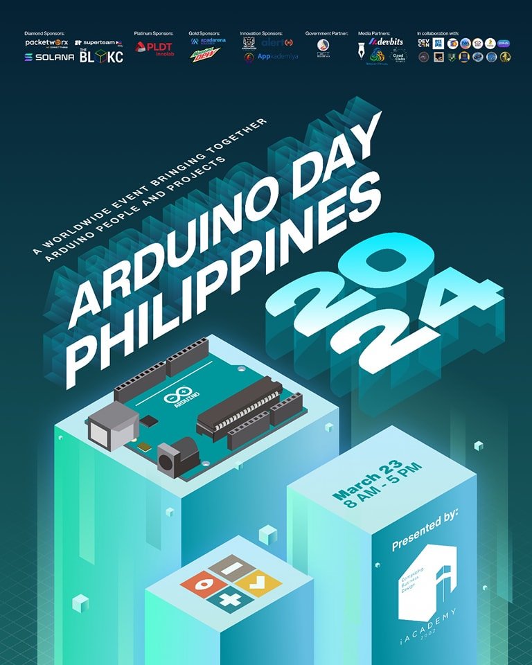 devbitsph's tweet image. Devbits is excited to be part of Arduino Day Philippines as a media partner.
Arduino Day Philippines is happening this March 23, 2024 at iAcademy, Makati.
#ArduinoDayPH2024
#6THADPH
#ArduinoPH
#InnovatingForTomorrowWithArduino