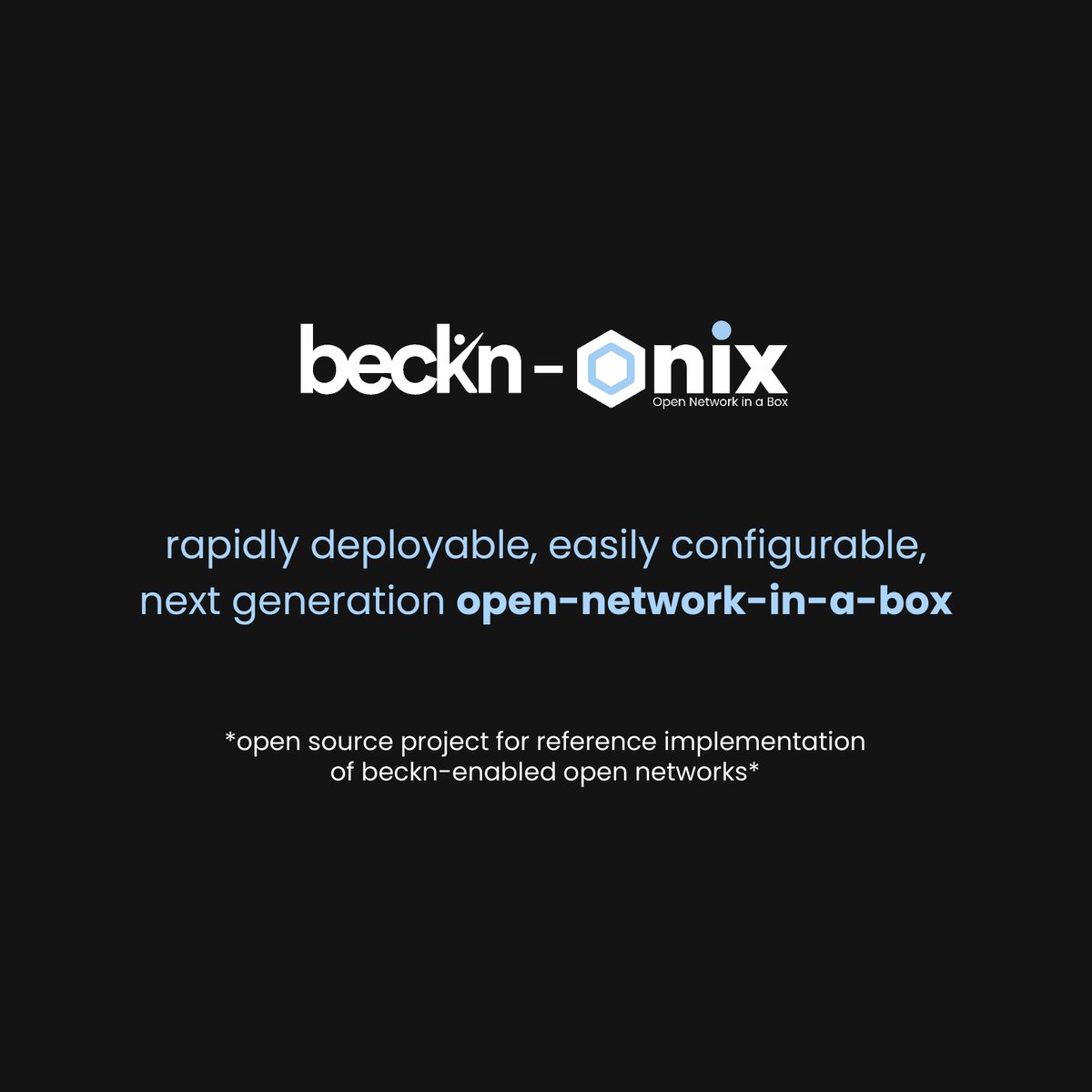 Presenting Beckn-ONIX, or Beckn-Open-Network-in-a-Box! An open-source project that enables rapid deployment and configuration of Beckn-enabled networks through a virtual appliance. With Beckn-ONIX, anyone can build an open network quickly. In fact, in a matter of minutes. At our