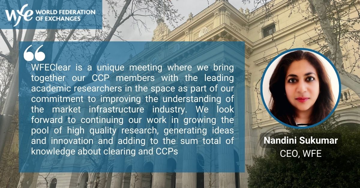 TheWFE's tweet photo. Reflecting on a busy week filled with rich discussions on the key topics at the centre of the clearing industry, read our #WFEClear conference wrap up here: https://t.co/Zgr25BQl51
#clearing #exchanges #marketinfrastructure https://t.co/1Oa2UmsWUo