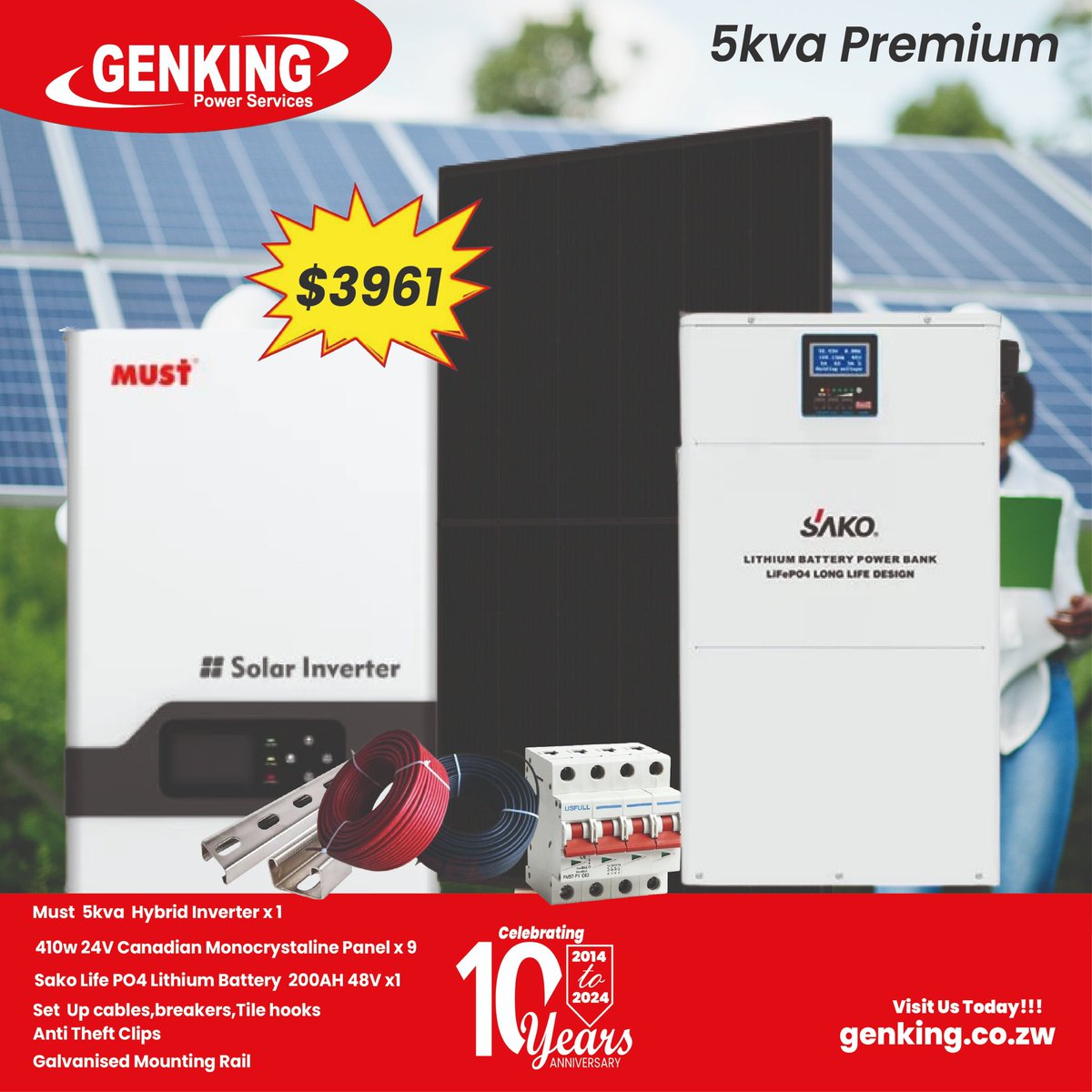 Say goodbye to power cuts and high electricity costs with Genking's solar packages for everyone! Sit back and relax while our professionals handle the installation. Don't take chances with your investment – switch to solar today! All prices include professional installation and 2…