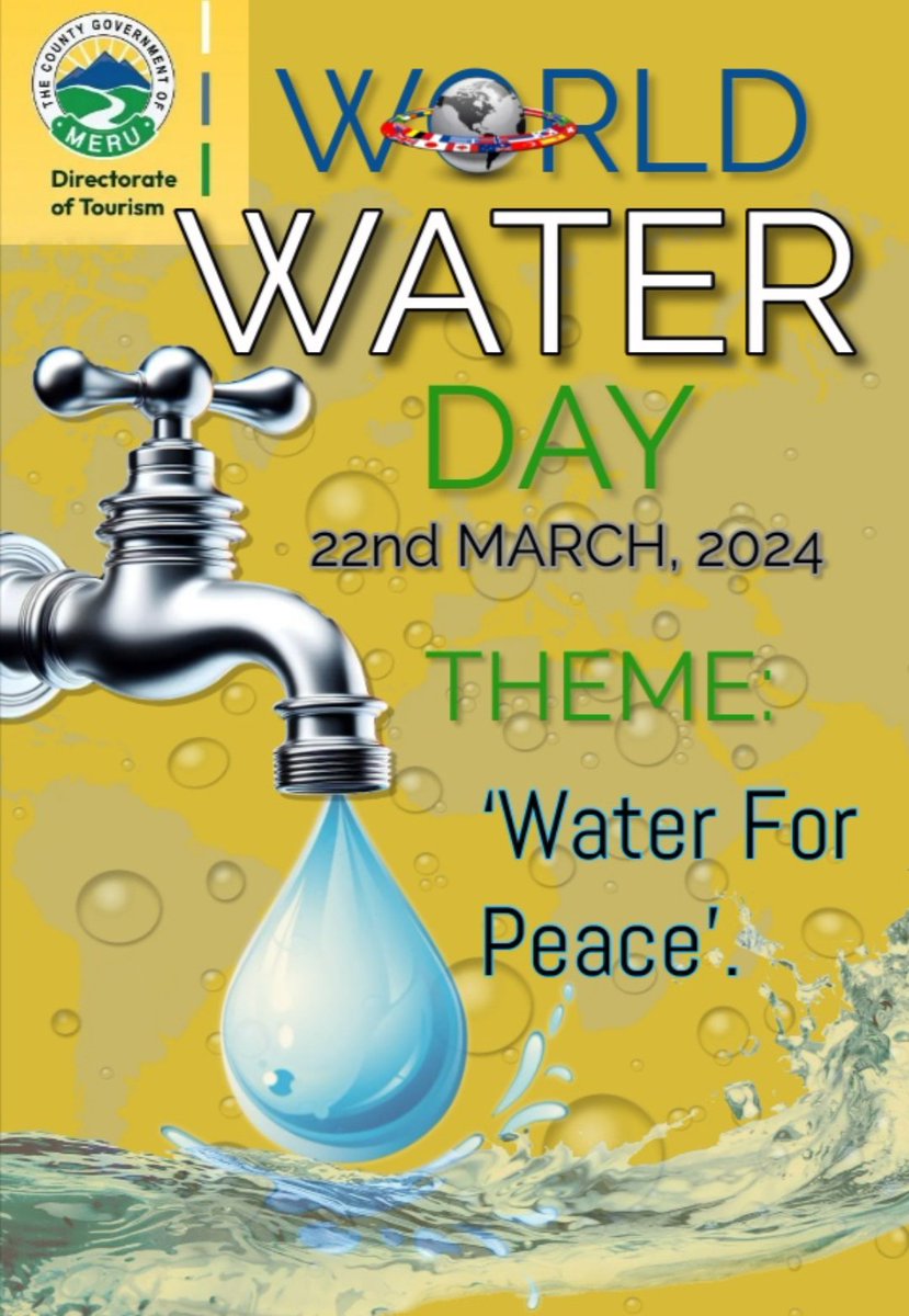 DiscoverMeru's tweet image. #WorldWaterDay  is celebrated on March 22 every year, is an occasion to realise the importance of freshwater.

This year theme of World Water Day  2024 is ‘Water for Peace’.

discovermeru.co.ke

#tembeameru #KaribuMeru 
#MeruCounty #magical #homeofadventure #tembeakenya