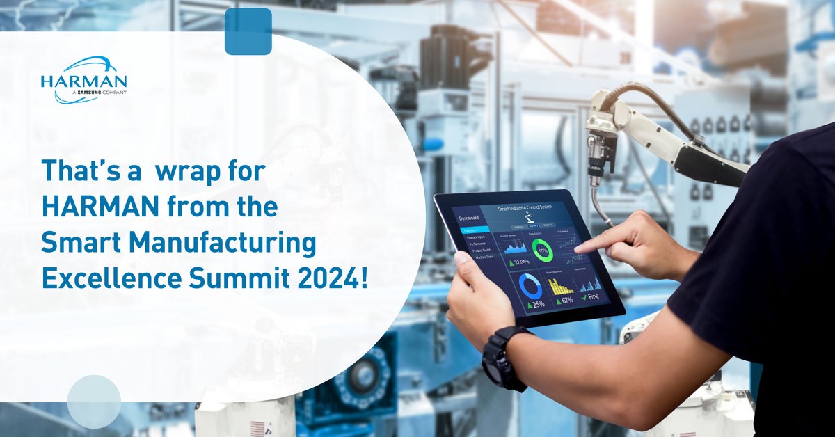 Thanks to everyone who joined us at the Smart Manufacturing Excellence Summit 2024! If you’re ready to unlock the benefits of IoT and edge computing in manufacturing, contact us today. We're here to help! services.harman.com/contact-us