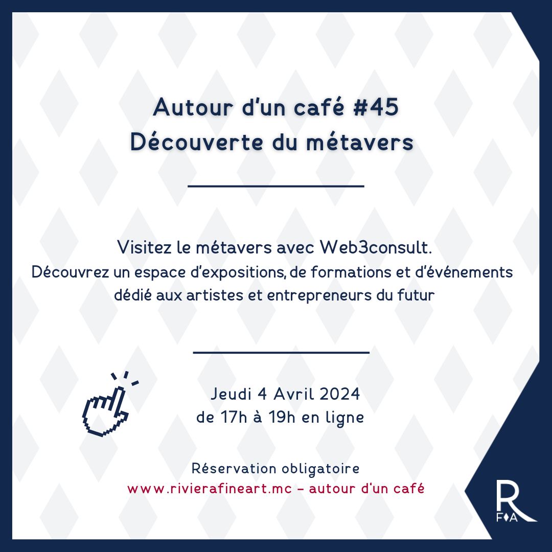 ⏰ Inscriptions ouvertes sur notre site pour découvrir l'exposition des photographies fine art de la cote d'azur et espaces de formations en ligne sur le métavers en partenariat avec web3consult. #metavers #boutiquenligne #experienceclient #photographies #cotedazur