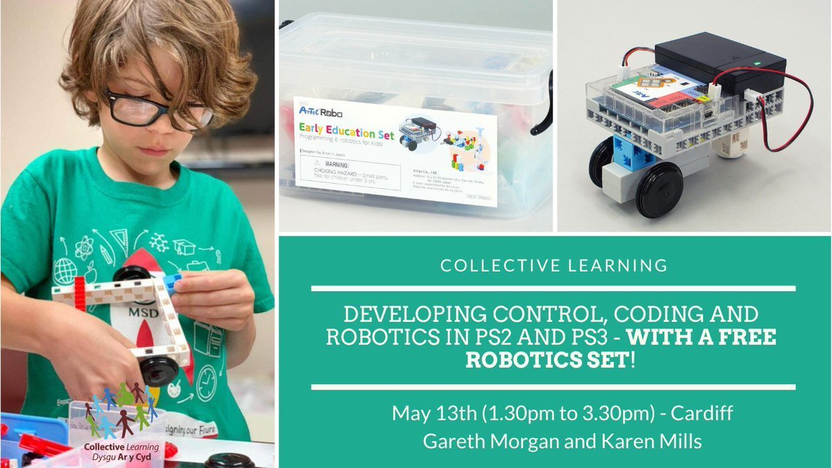 NEW half day course from Gareth Morgan and Karen Mills. 'Developing Control, Coding and Robotics in PS2 and PS3' and take home a free robotics set!! 🤖 13th May (1.30pm to 3.30pm) - Cardiff buff.ly/48ZiC9N #scienceandtechnologyaole #cfw