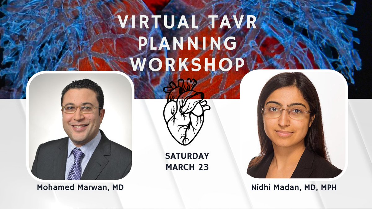 The Virtual TAVR Planning workshop takes place tomorrow led by @M_Marwan_ and @Nidhi_Madan9. Thank you to @SiemensHealth for their support of this educational activity.