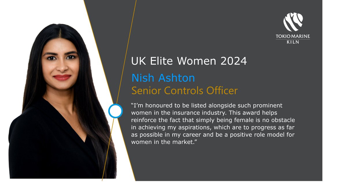 Congratulations to Nish Ashton, TMK's Senior Controls Officer, for being placed on Insurance Business UK's Elite Women list for 2024. You can view the full list and read Insurance Business UK's report here: ow.ly/4x0W50QYO0q #EliteWomen2024 #ProudtobeTMK