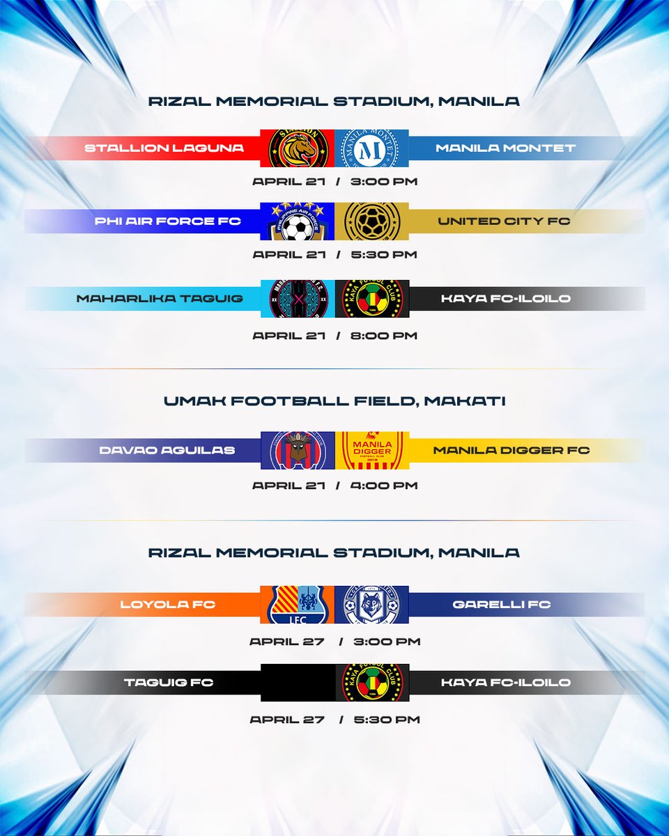 WeArePFL's tweet photo. 𝐀𝐏𝐑𝐈𝐋 𝐅𝐈𝐗𝐓𝐔𝐑𝐄𝐒 📆

Siguradong puno ng aksyon at kapana-panabik na mga laban ang paparating sa pagbabalik ng 𝐏𝐡𝐢𝐥𝐢𝐩𝐩𝐢𝐧𝐞𝐬 𝐅𝐨𝐨𝐭𝐛𝐚𝐥𝐥 𝐋𝐞𝐚𝐠𝐮𝐞. 🔥

Narito ang buong schedule para sa buwan ng Abril, markahan na ang inyong kalendaryo! ✍️

#PFL2024 https://t.co/SJGv6n2Zqe
