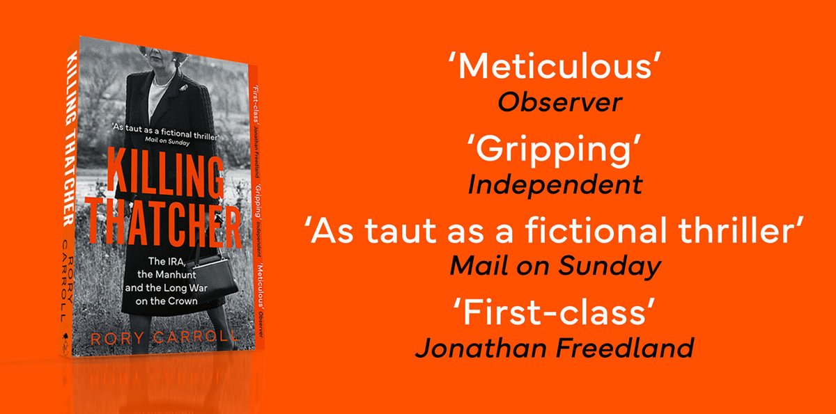 We're delighted that one of the best nonfiction books of 2023, KILLING THATCHER, will be publishing in paperback next Thursday. You can also now listen to the excellent audiobook on @Spotify Premium. All links here: lnk.to/killingthatcher