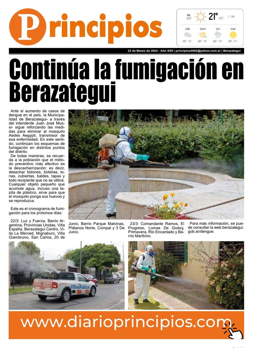 PrincipiosPress's tweet photo. Tapa del Diario Digital del viernes 22 de marzo de 2024. Lee la edición completa en nuestras redes sociales de facebook e instagram 👉 principios diario https://t.co/Jh8YVOz7OM