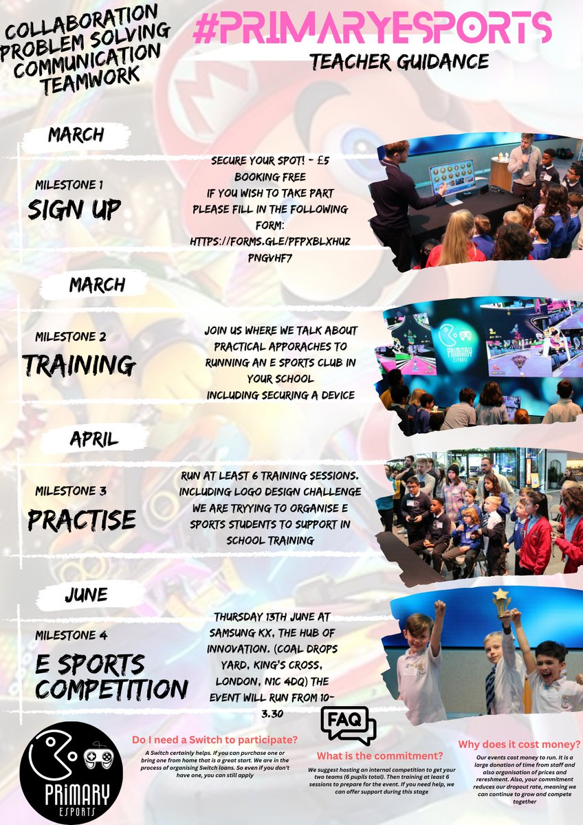 🍄We are running our largest event #PrimaryESports @SamsungUK King's Cross on 13th June. We would love to have your school participate...🏅 Register your interest/questions @ sites.google.com/view/redbite-e… @duck_star @LGfL @DigSchoolhouse @British_Esports
