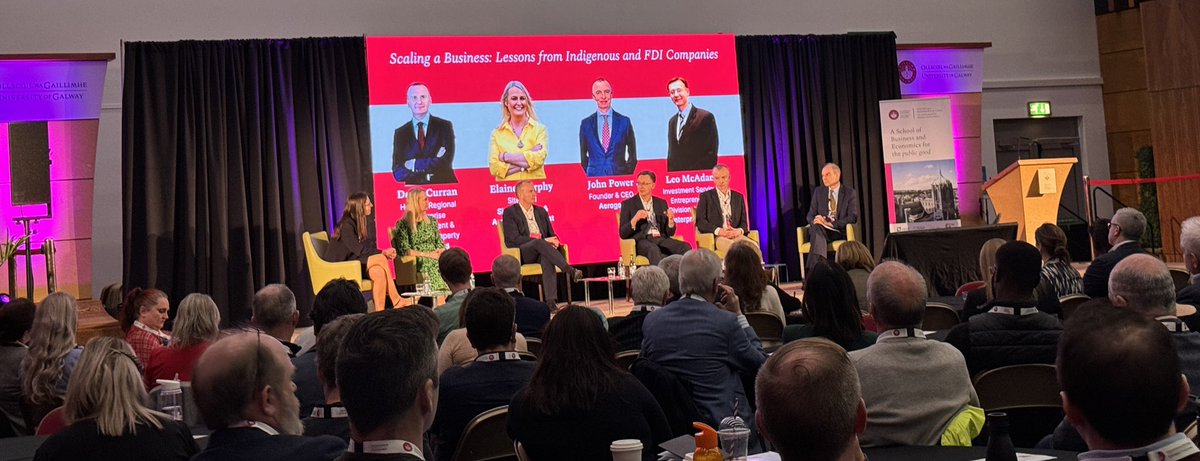 Great panel discussion on scaling in the region, challenges and opportunities, at today’s @uniofgalway Regional Business Summit 2024 @itagTech & @GalwayChamber.