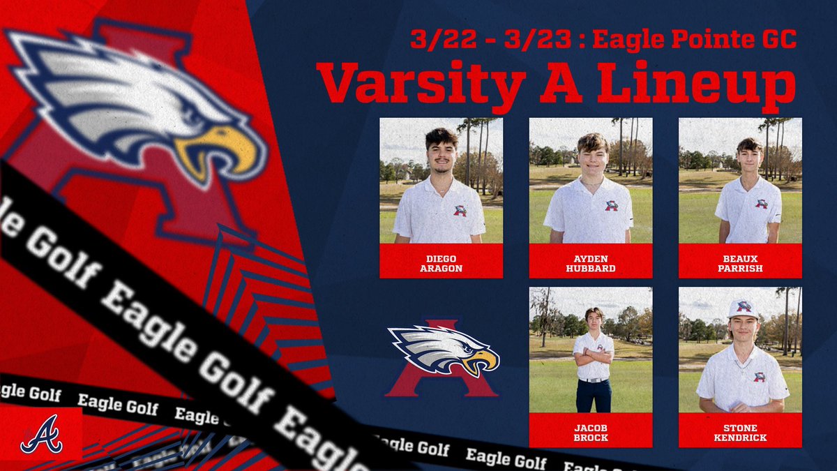 Day one of Regional Preview at Eagle Pointe today for our Varsity guys. Let’s have a day! 🅰️🦅⛳️ #EagleGolf #AtascocitaGolf #AHS #AtascocitaHighSchool #HighSchoolGolf @AHSASBC @HumbleISD_AHS