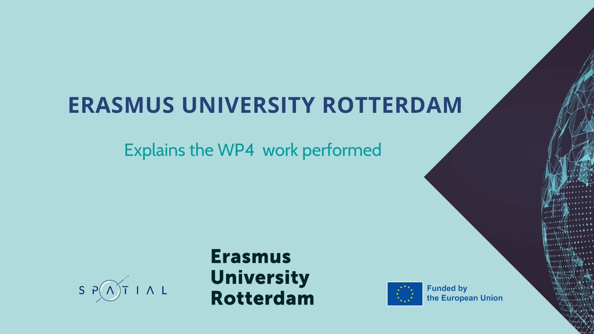 SPATIAL_H2020's tweet photo. 🌟Did you read the latest interview with @erasmusuni?
➡ https://t.co/jLVbkxeBH4
#SPATIALwpSeries #WPleaders https://t.co/vzUD3JS5GP