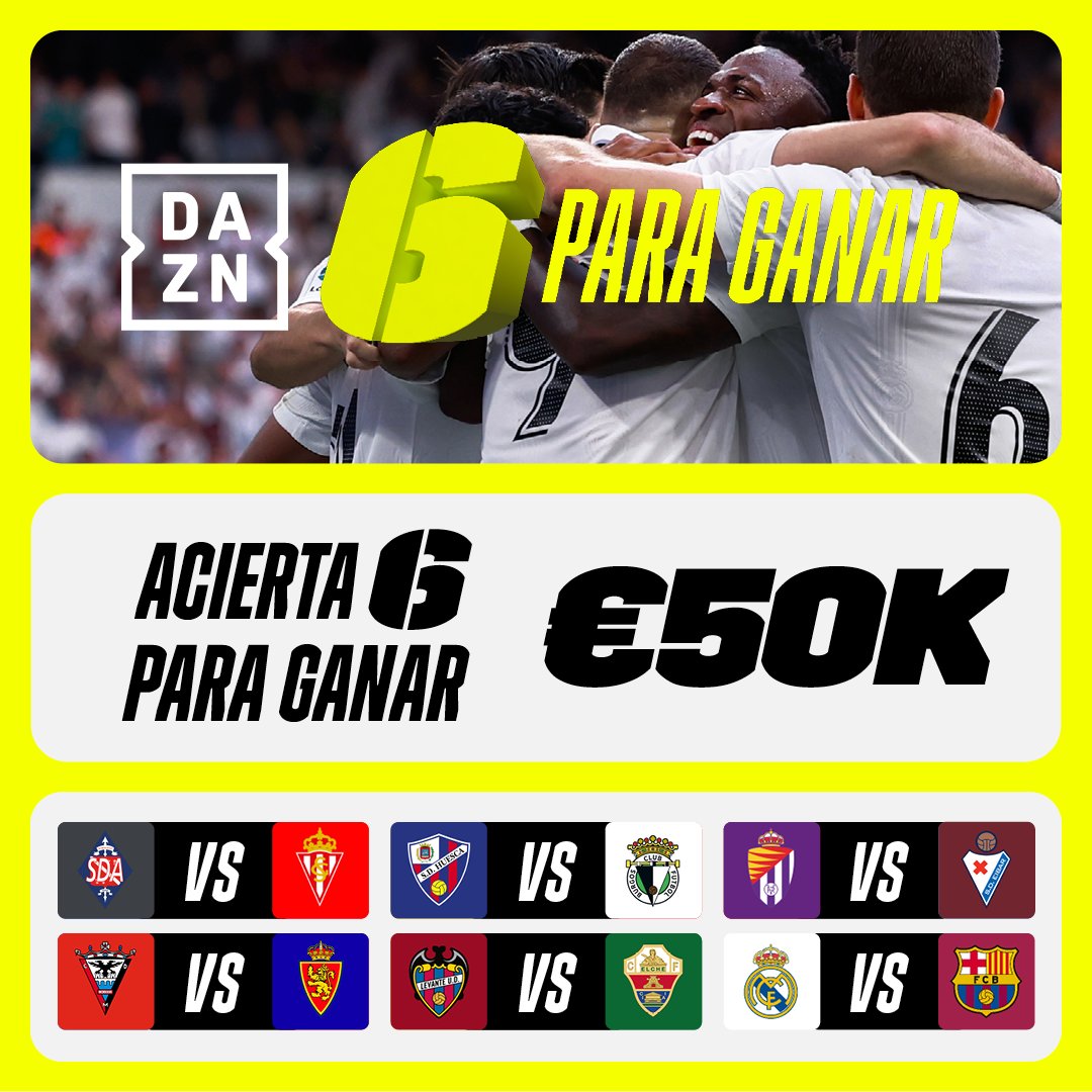 Dazn acierta 6 resultados