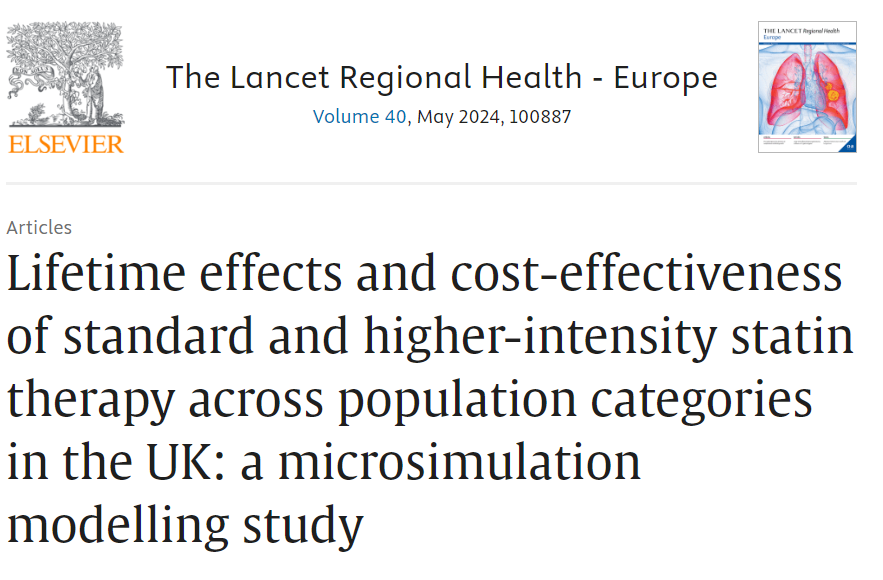 QMUL Centre for Evaluation and Methods (@qmul_wiph_cem) on Twitter photo Read the latest publication by Boby Mihaylova and Runguo Wu in <a href="/LancetRH_Europe/">The Lancet Reg Health-Europe</a>
Main finding: long-term statin therapy improves health, lengthens life + is good value for money for all categories of UK adults aged 40–70
authors.elsevier.com/sd/article/S26… Read the latest publication by Boby Mihaylova and Runguo Wu in <a href="/LancetRH_Europe/">The Lancet Reg Health-Europe</a>
Main finding: long-term statin therapy improves health, lengthens life + is good value for money for all categories of UK adults aged 40–70
authors.elsevier.com/sd/article/S26…