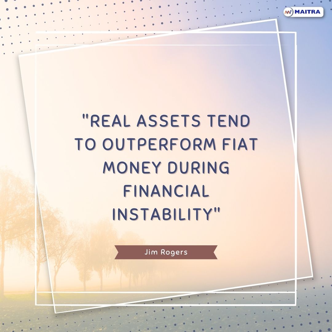 MaitraWealth's tweet image. Today&apos;s Quote!

&quot;Real assets tend to outperform fiat money during financial instability&quot;
-JIM ROGERS

#quotesoftheday #marketupdate #sharemarketbasics #education #sharemarket #stockmarket #sharemarketbeginners #sharemarkettips #business #beginners