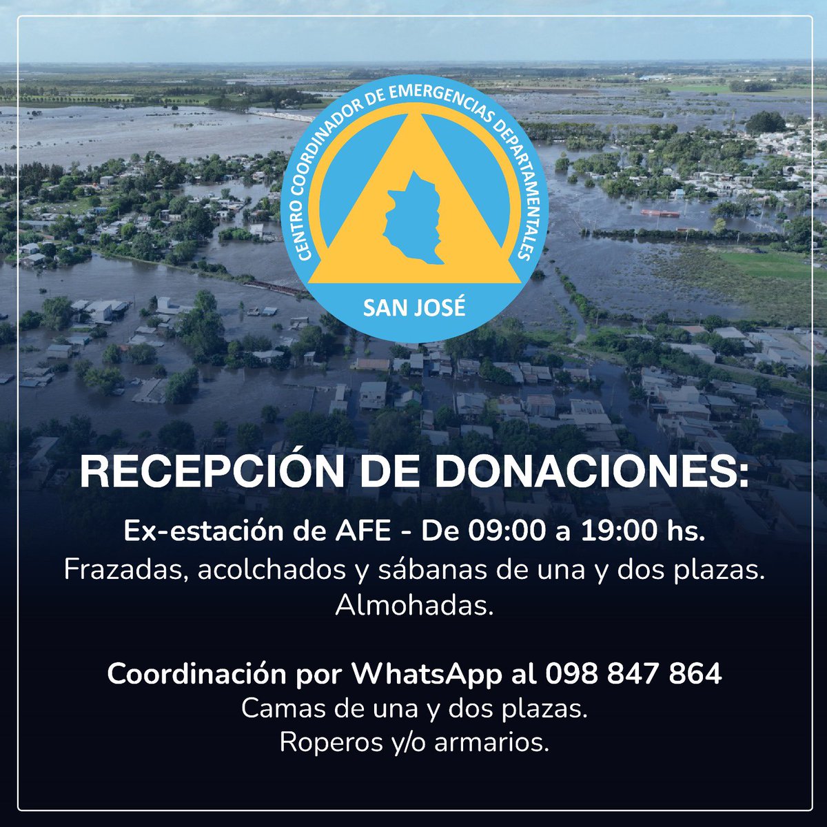 Donaciones para los damnificados por las inundaciones
