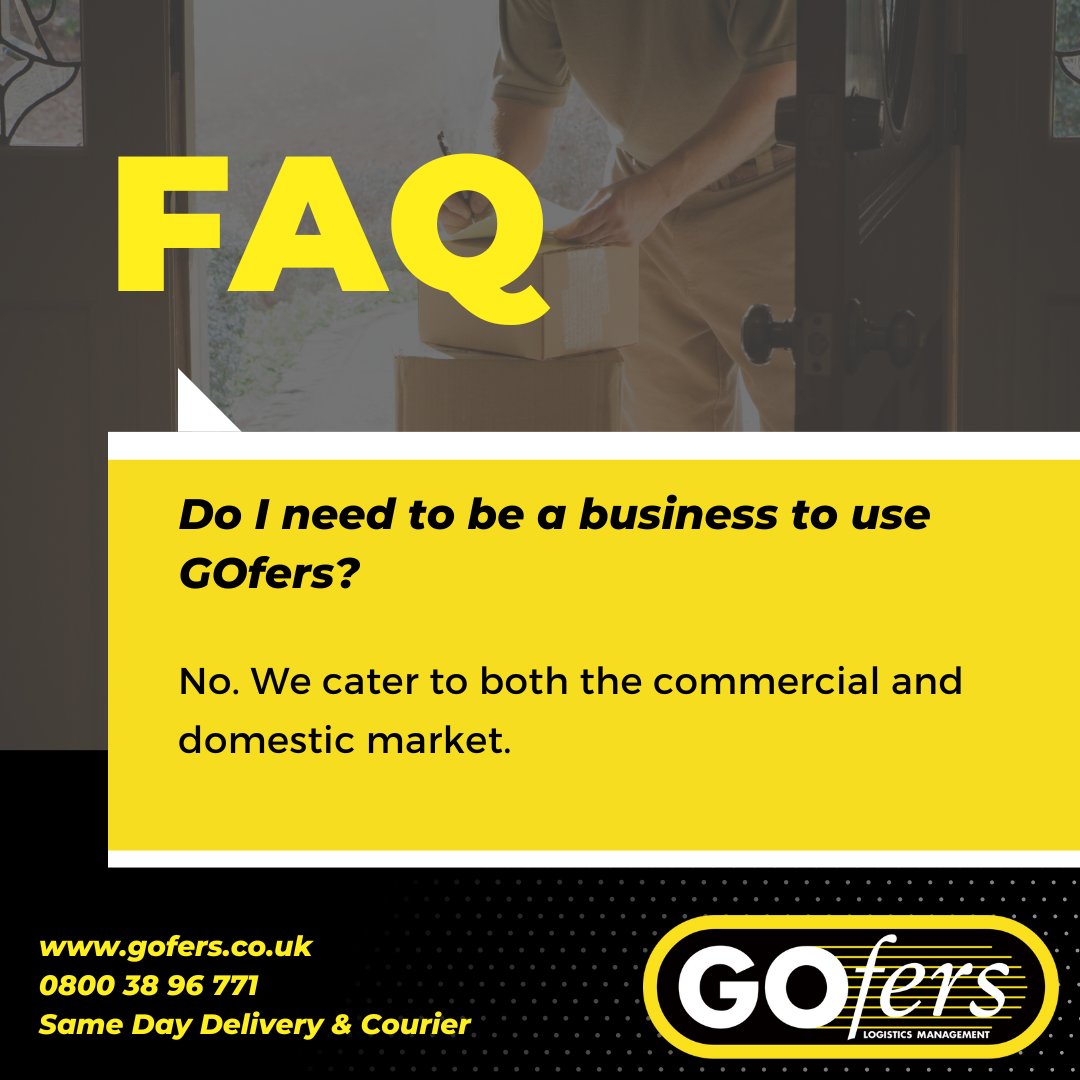 At GOfers, we offer same day delivery services for both domestic and commercial customers - for your free quotation head to:- #samedaycourier #delivery