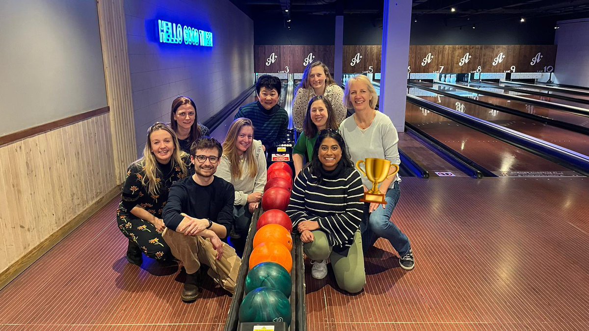 Clinical governance ft. team bowling 🎳 Spot the trophy winner, we think <a href="/Claireflo/">Claire Flower</a> may have a second career in bowling yet! 🤩
<a href="/allstarlanes/">AllStarLanes</a>
