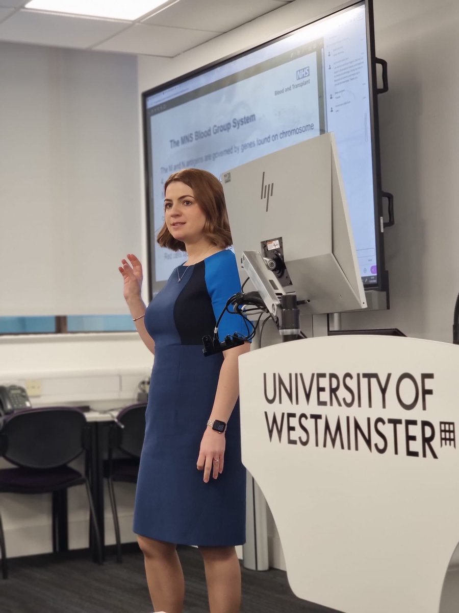 Selma Turkovic, PBM Practitioner, speaking to MSc students at the University of Westminster last week. Another example of the outreach efforts in which the PBM team is involved, aiming to advance understanding and improve patient care.