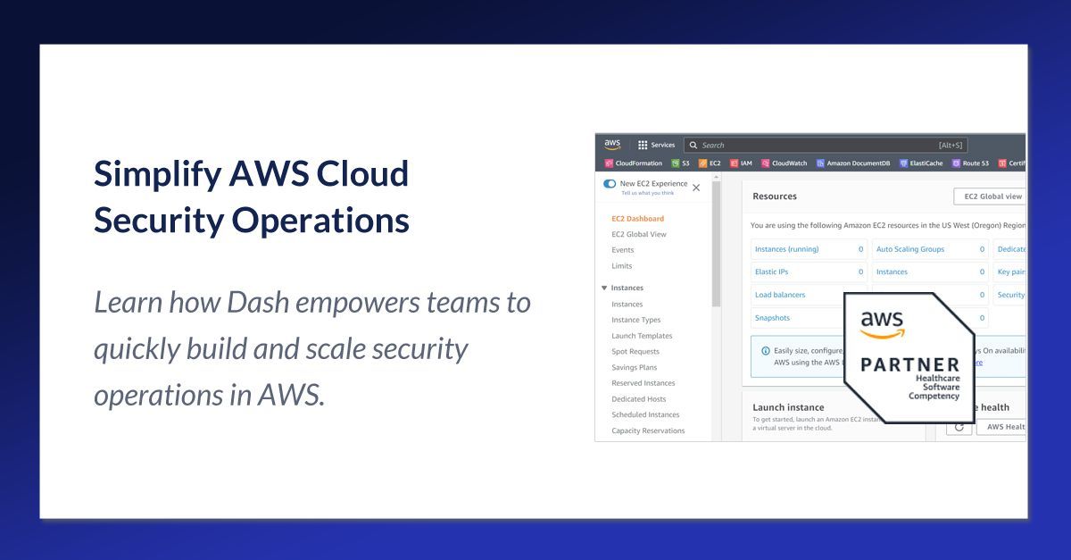 dashsdk's tweet image. Save time and effort managing security across AWS workloads. Learn how DevOps and SecOps teams are leveraging Dash ComplyOps to and reduce manual workloads and automate AWS cloud security.
dashs.dk/48EKa45
#aws #infosec #devops