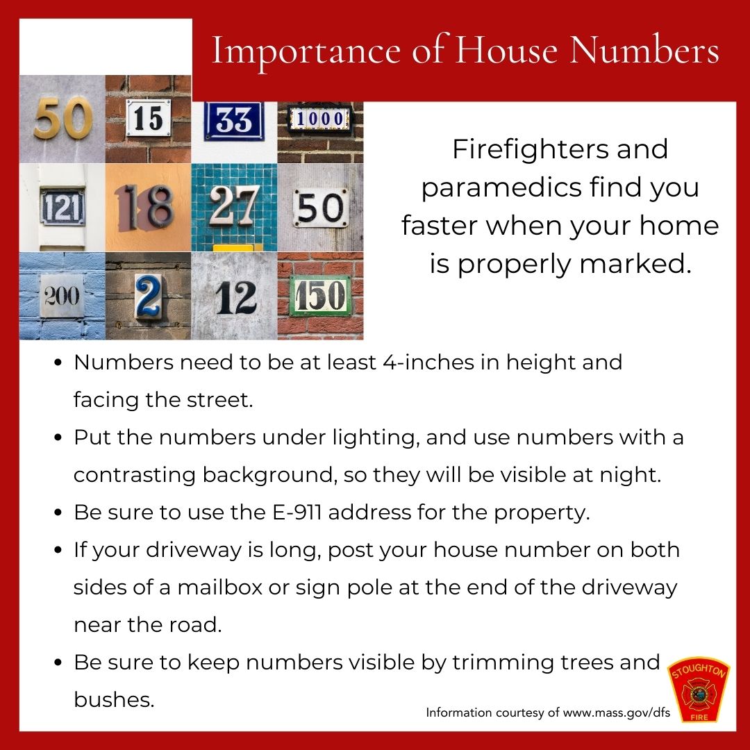 Do you know why it is important to have your house # on your house? Firefighters and paramedics will find you or your loved ones faster when your home is properly marked. Follow the guidelines above to make sure your house is properly marked. ⁠#Stoughtonfire #housenumbers