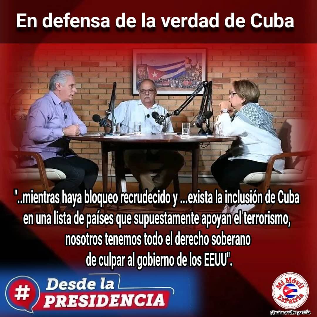 En defensa de la verdad, nuestro Presidente informando la verdad. #CubaEnPaz . #PorCamagüeyTodo.