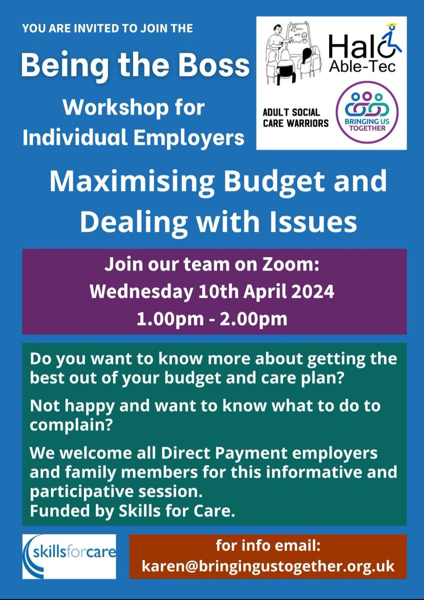 Join us for our next session, @bustogether @beingthebossNo1 @Giselle_ASCWs Where we'll be looking at not only maximising your personal budgets but hints and tips as to how you can maximise all your income, from benefits to utilities.