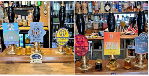 If you prefer your beer indoors today, then this is our starting line-up in the main bar. @PictishBrewing @Mallinsons @ChinChinBrewing @nightjarbrewco #eaglescraggbrewery