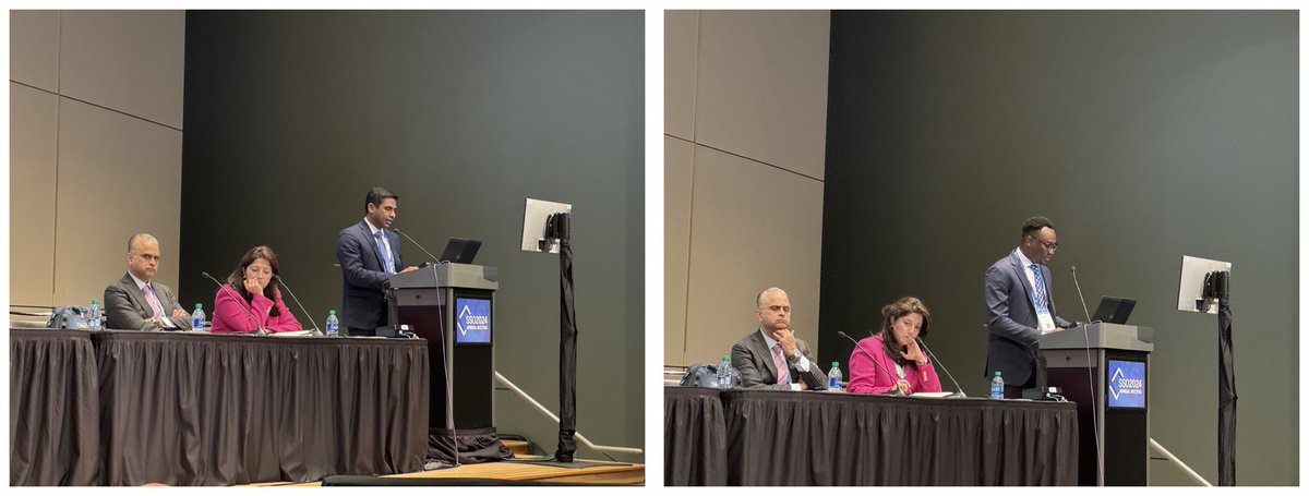 So proud of my mentees @UjwalYanala & @IOgobuiro #DattaLab for confident➕articulate oral presentations in #HPB session #SSO2024 @SocSurgOnc to a packed audience➡️pure joy 🥹 for a mentor to watch the next generation thrive! Thx @SyedAAhmad5 @laleh_melstrom for expert moderation