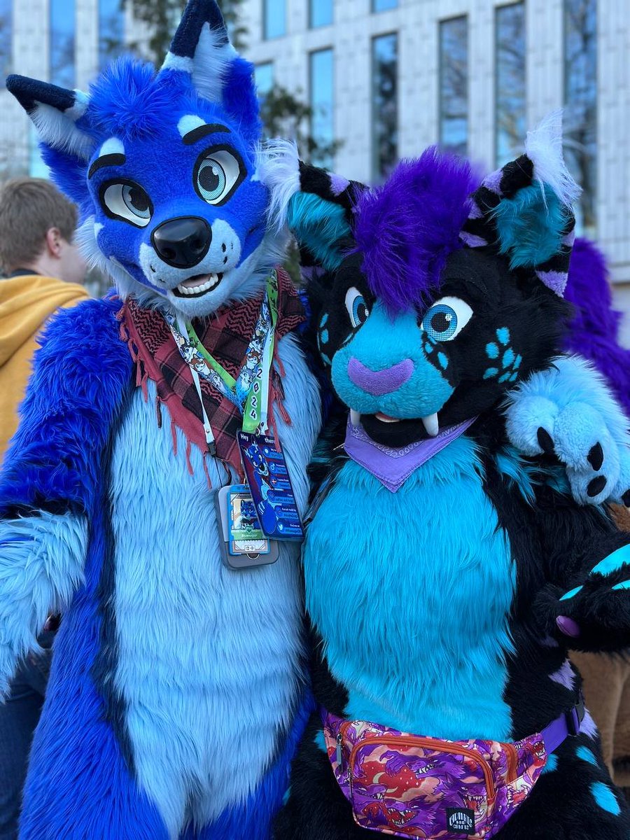 I found a super sweet (and smol 🤭) @NexusFolf at #NFC2024! Talking with you and seeing how down-to-earth you are really made my con, I sincerely hope I will meet you again! <3 #FursuitFriday 📸: @bitflips3