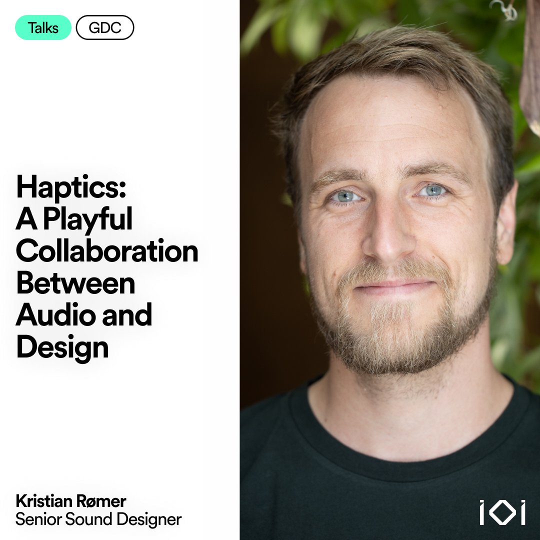Are you at #GDC? Don't miss IOI Senior Sound Designer, Kristian Rømer's talk today that explores how sound shapes our world & gaming experiences. It's a deep dive into game design and audio collaboration. 🎵🕹️ Time: 11:30 am - 12:00 pm PT Check it out! bit.ly/3TsakSj