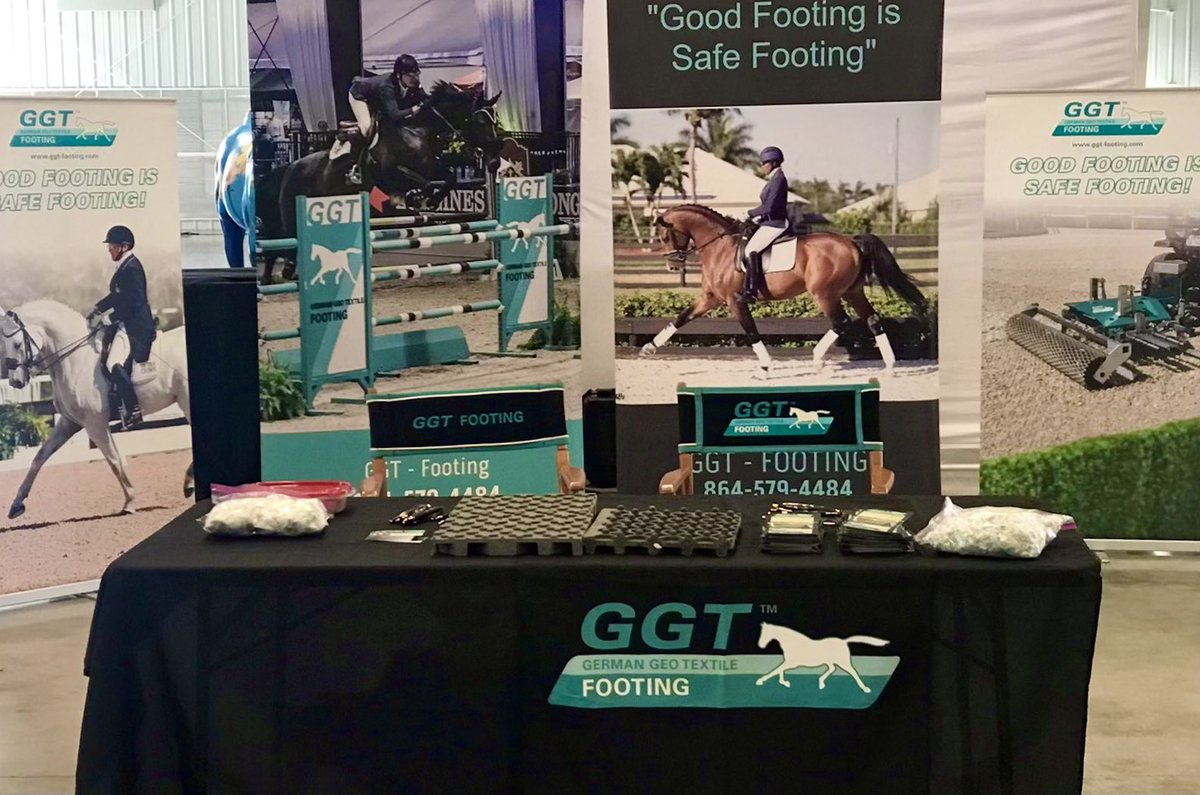 GGT_FOOTING's tweet photo. All set up at WEC Ocala for #allforthehorses expo! Come by booth 95 and say hi! #ggtfooting #wec #LonginesLeagueofNations #WECOcala https://t.co/wxGBwB8sXa