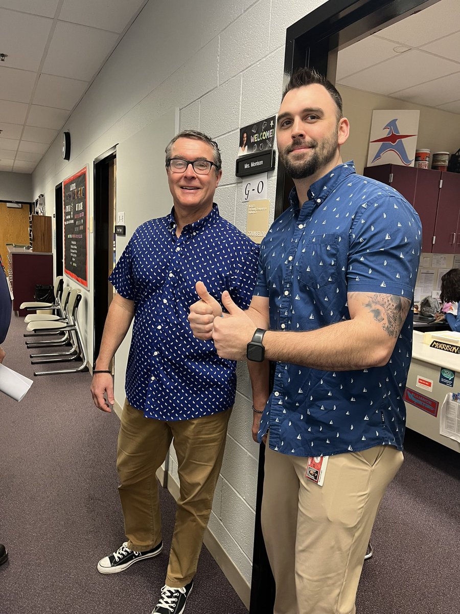 It’s a Filo Fit Friday at AHS!!  I get it….you can’t help but smile and be happy wearing wild pants. I also caught Mr Krager and Mr Grisez twinning.