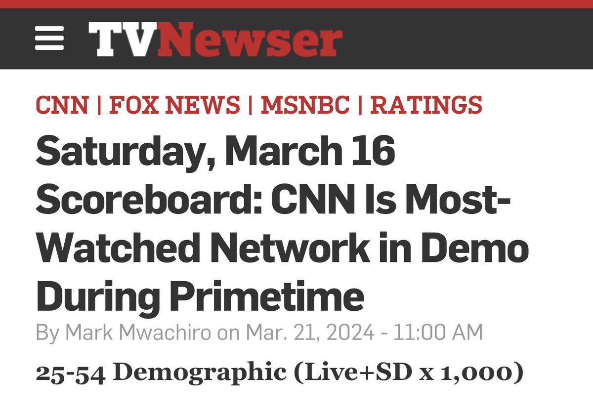 Thanks to those who tuned-in Saturday while I anchored our primetime hours. adweek.com/tvnewser/satur… @tvnewser