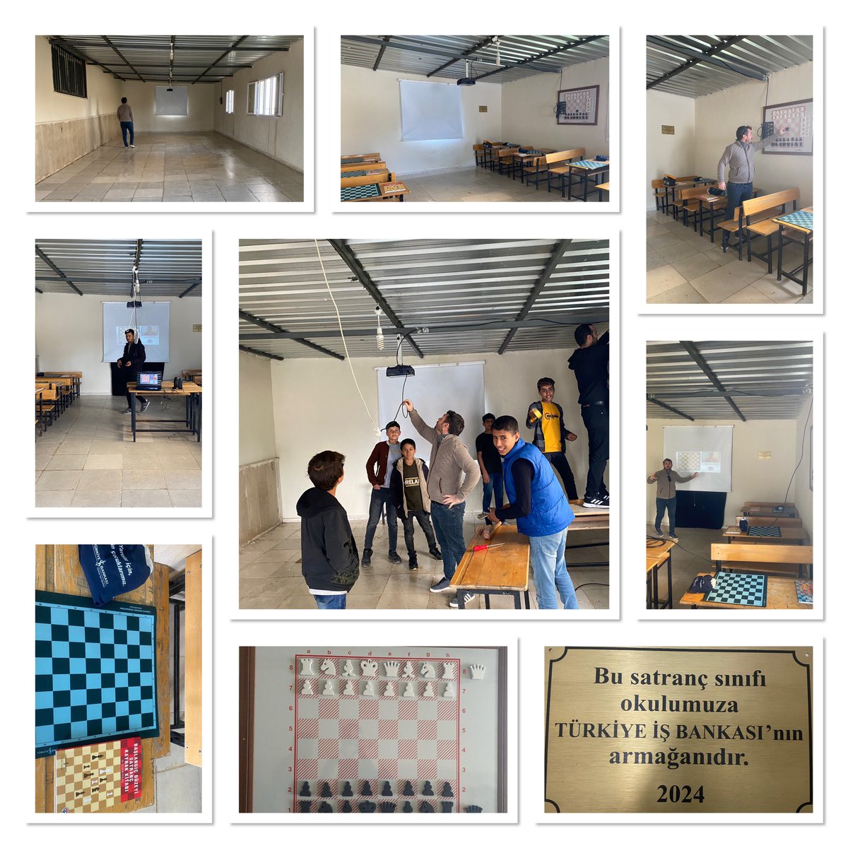 harrancalt's tweet photo. ✍️Okulumuzda inşaatı biten Çok amaçlı salonumuzun bir bölümü satranç sınıfı olarak kullanıldı. 

Desteklerini esirgemeyen @TurkishChess ve @isbankasi ‘na okulumuz adına teşekkür ederiz🤗

♟️Haftaya satranç turnuvamız var♟️

@HarranKaymakam 
@MemHarran 
@ASUTAYMEHMET 
@bigepurfa https://t.co/o0l0TcI5Oj