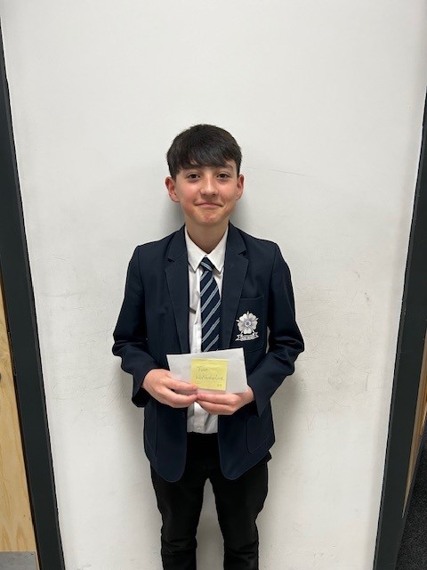 Congratulation to Tim in Year 11, who has won our attendance voucher prize this week #AttendanceMatters