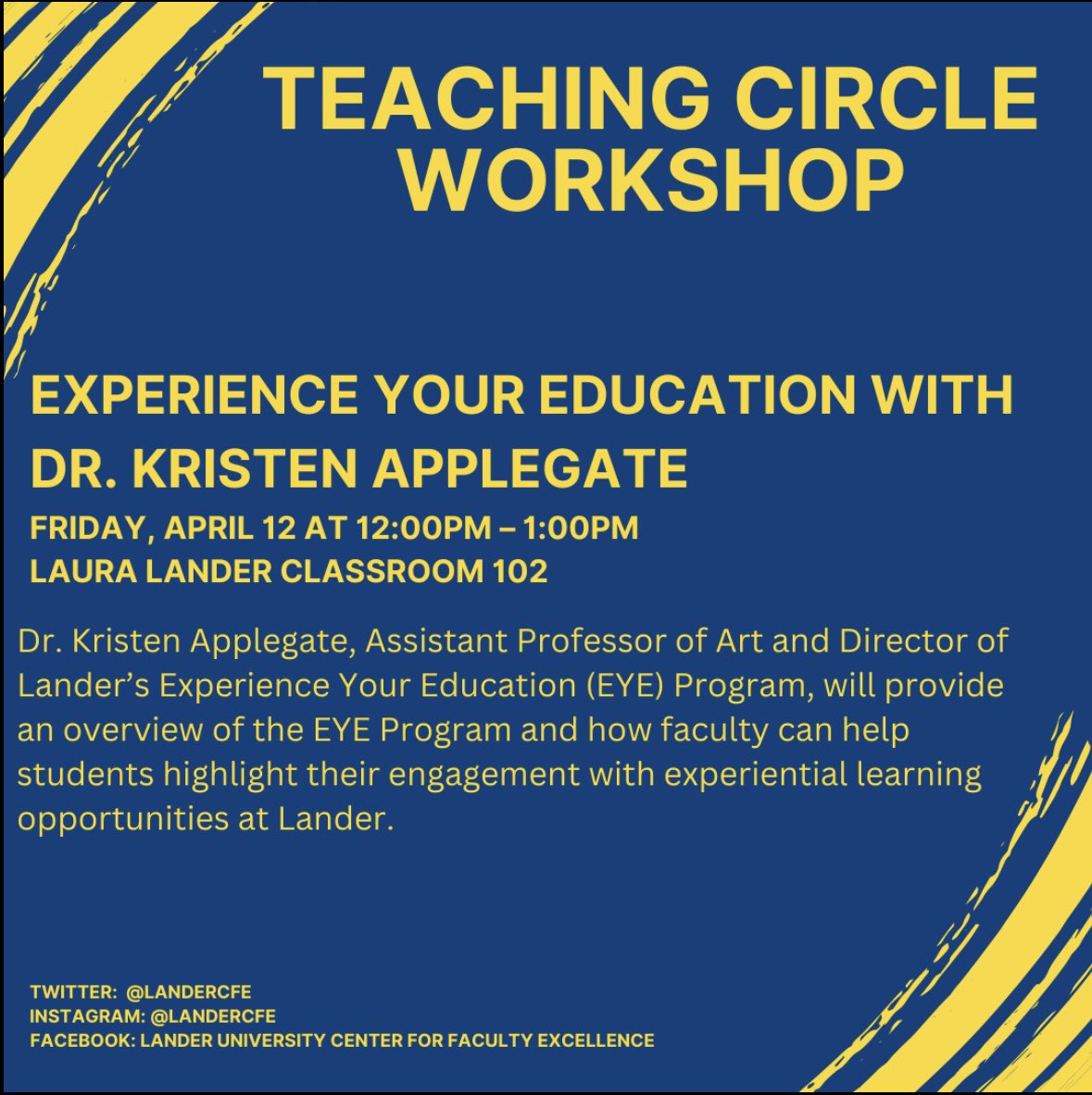 Please join the CFE for the following workshops!