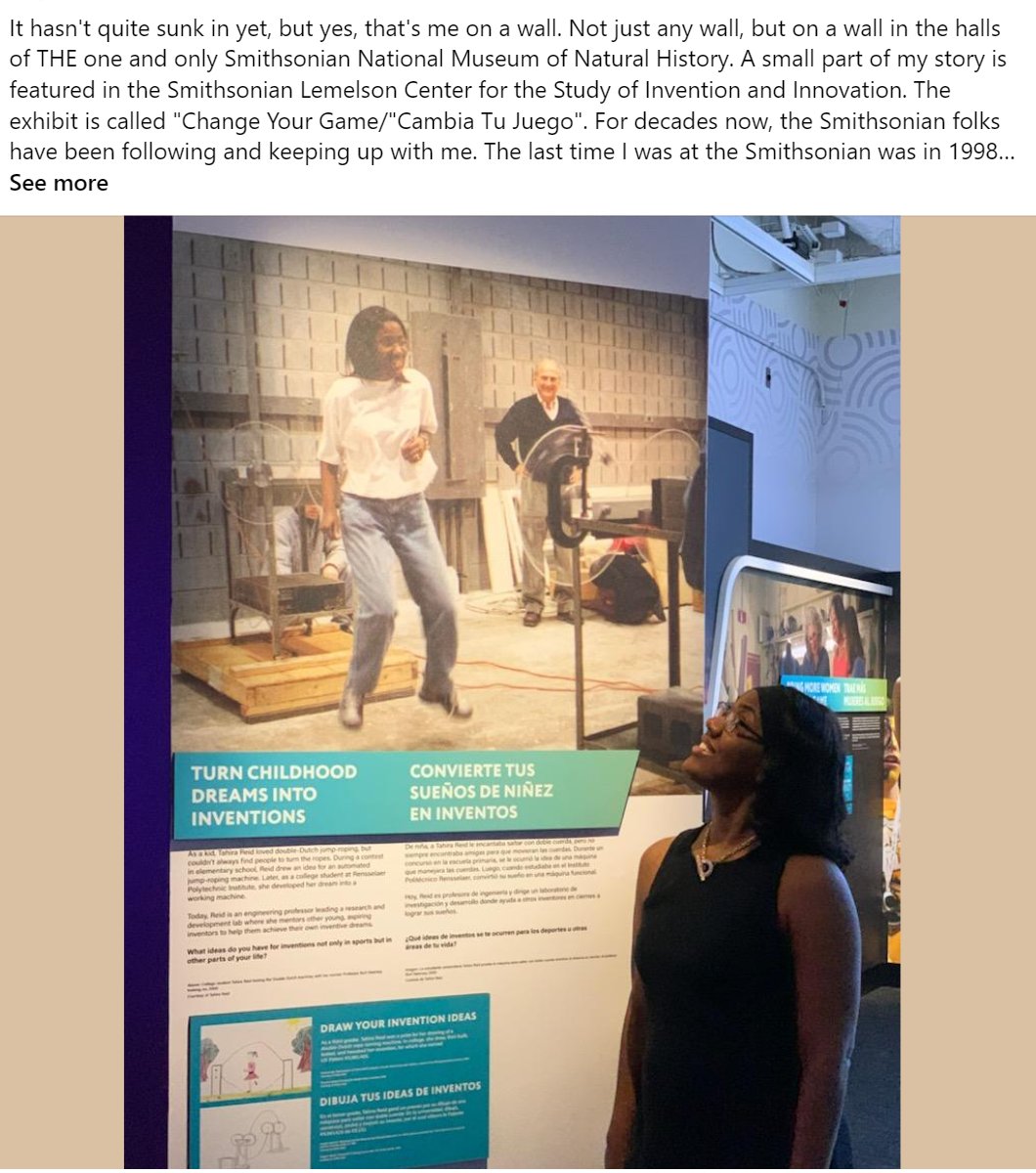 Black in Engineering Co-Founder Dr. Tahira Reid Smith is in the Smithsonian National Museum of Natural History. #WeAReBlackInEngineering #BlackInEngineering @DrTahiraReid
