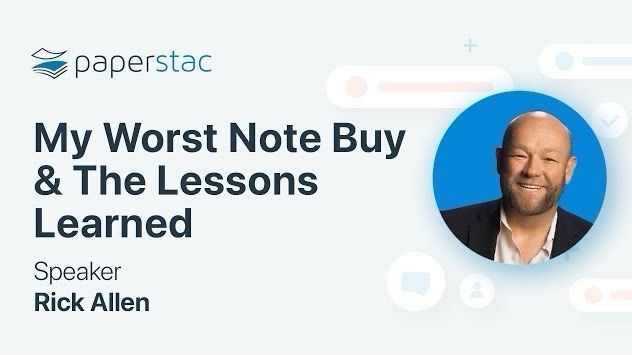 paper_stac's tweet image. Discover Rick’s worst note buy and the lessons he learned from the experience in this revealing episode of the Paperstac podcast! 

🎬 New Episode: My Worst Note Buy &amp;amp; The Lessons Learned

Watch Now: buff.ly/3PwJTcM

#noteinvesting #realestateinvesting #Podcast
