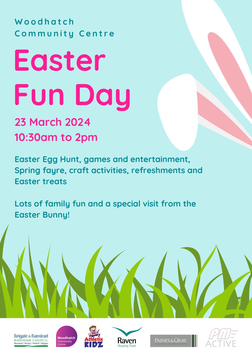 We're looking forward to being at Woodhatch Community Centre tomorrow for some Easter fun! 🐣 Look out for one of our friendly Neighbourhood Wardens dressed up as a bunny! 🐰