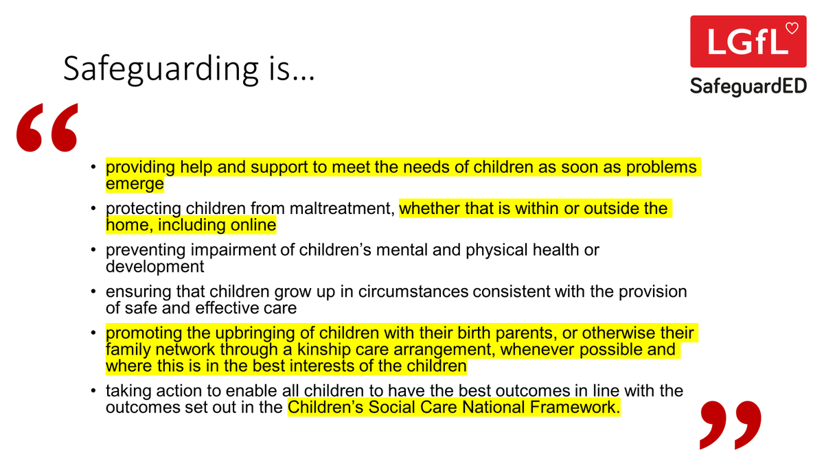 📢NEW DEFINITION of #safeguarding! As you prepare to review your policies & staff training, are you up to speed with the changes to Working Together to Safeguard Children?? Like the changes to the definition of safeguarding⬇️⬇️⬇️ 🔗FIND OUT MORE: national.lgfl.net/safeguarding/g… @LGfL