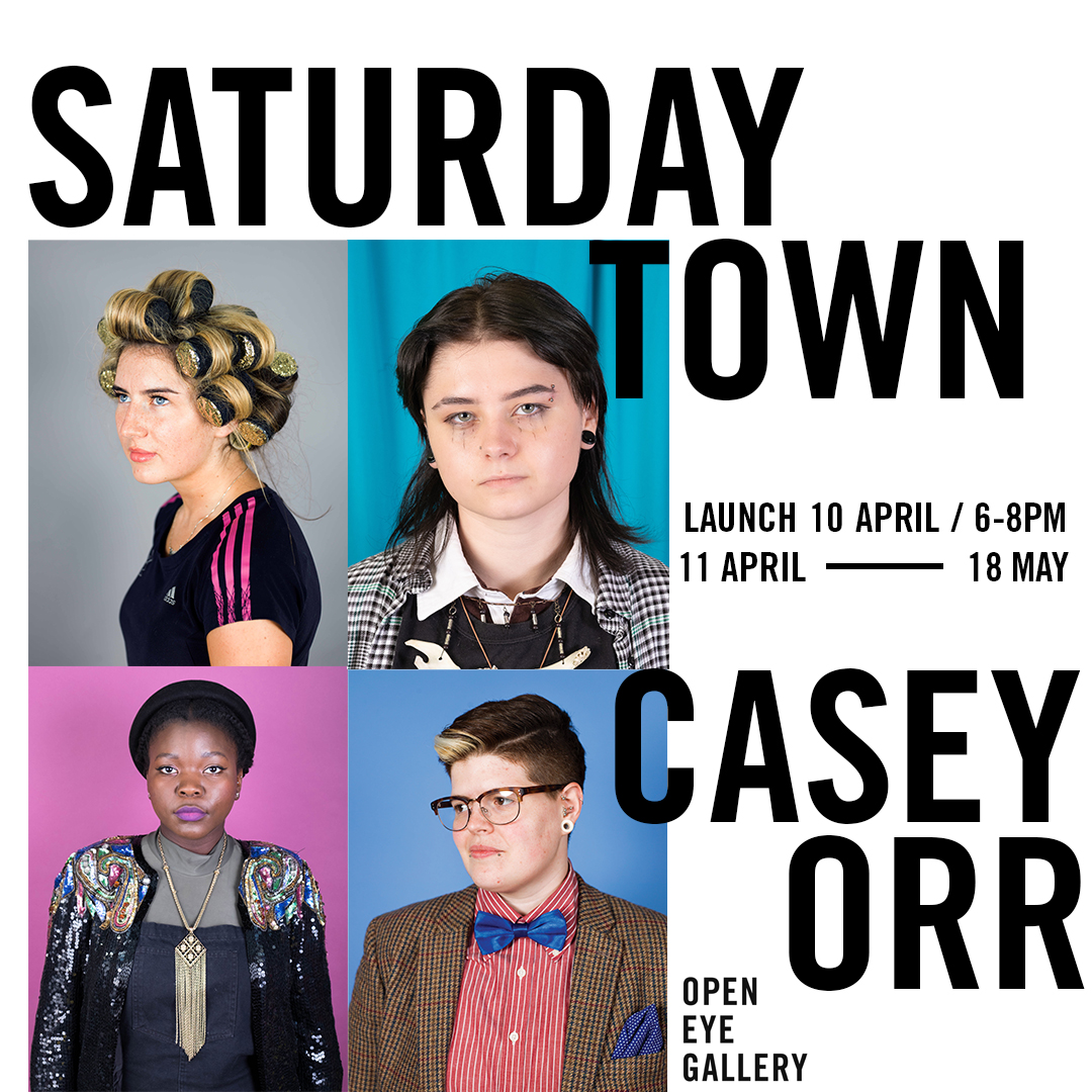 Saturday is coming! 💜❤️💛New colourful show at @openeyegallery: Casey Orr’s @caseyannorr Saturday Town! Exploring fashion, identity and self-expression. Launch night: 10 April, 6 pm. All welcome! ➡️ openeye.org.uk/whatson/saturd…