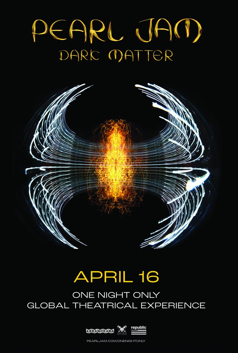 To celebrate the release of the new album, Pearl Jam invites you to a global theatrical experience, Dark Matter - One Night Only, on April 16th, 2024. 

Attendees will be among the very first to hear the band’s new record in select cinemas around the world. This communal