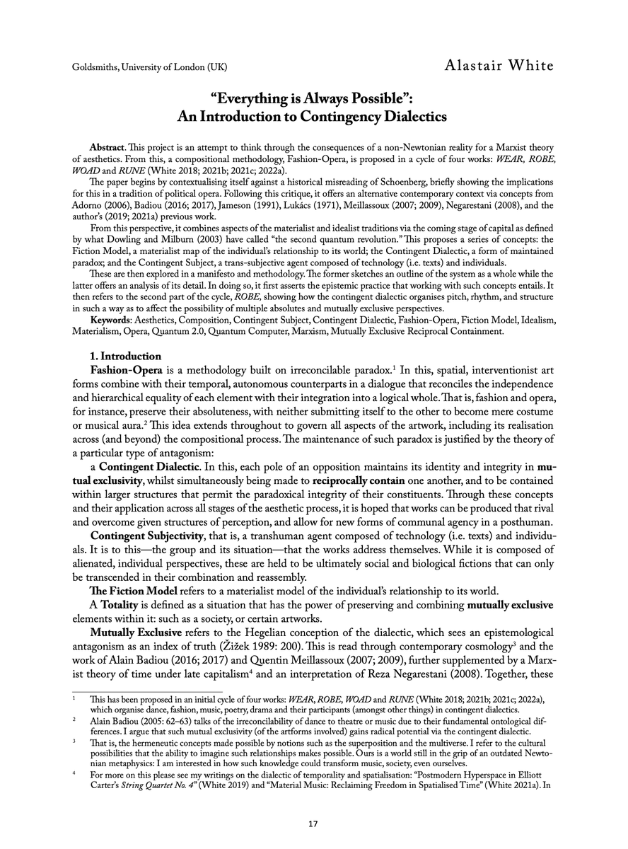 'Everything Is Always Possible': An Introduction To Contingency Dialectics published in Principles of Music Composing XXI @Conference_PMC @LMTA_lt zurnalai.lmta.lt/wp-content/upl…