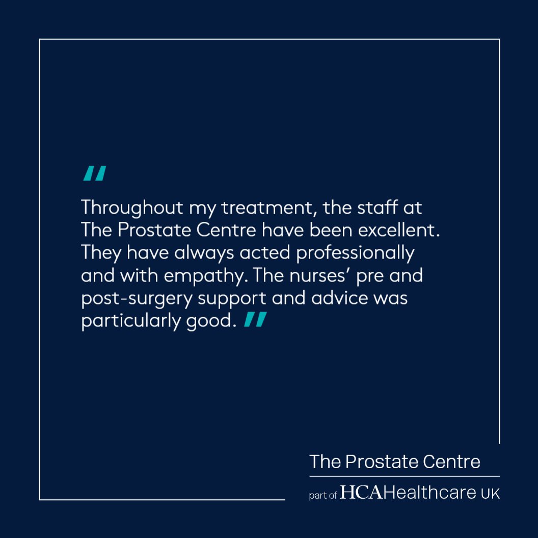 This #FeedbackFriday we hear from patients of The Prostate Centre. Led by experts in men's health and uro-oncology, The Prostate Centre is dedicated to the diagnosis and management of all prostate problems and urological cancers. Scroll to read -> hcahealthcare.co.uk/facilities/the…