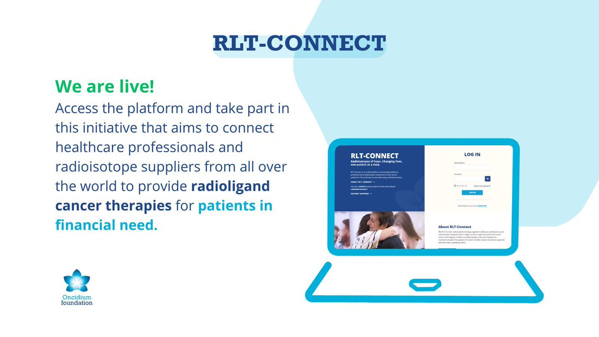 🟢 We are thrilled to announce the global launch of #RLTConnect Powered by the Oncidium Foundation, registration is now opened for healthcare professionals and radioisotope companies to expand local treatment access for #cancerpatients in need: buff.ly/3RIB4yo